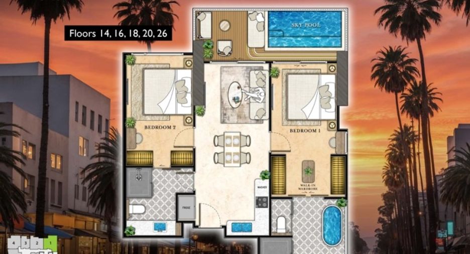 Wohnung zum Kauf mit 2 Zimmer in South Pattaya, Pattaya