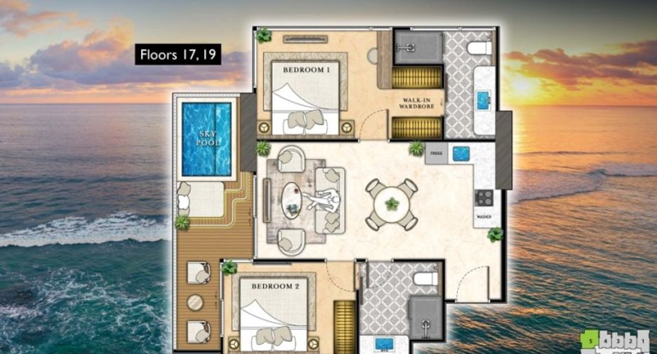Wohnung zum Kauf mit 2 Zimmer in South Pattaya, Pattaya