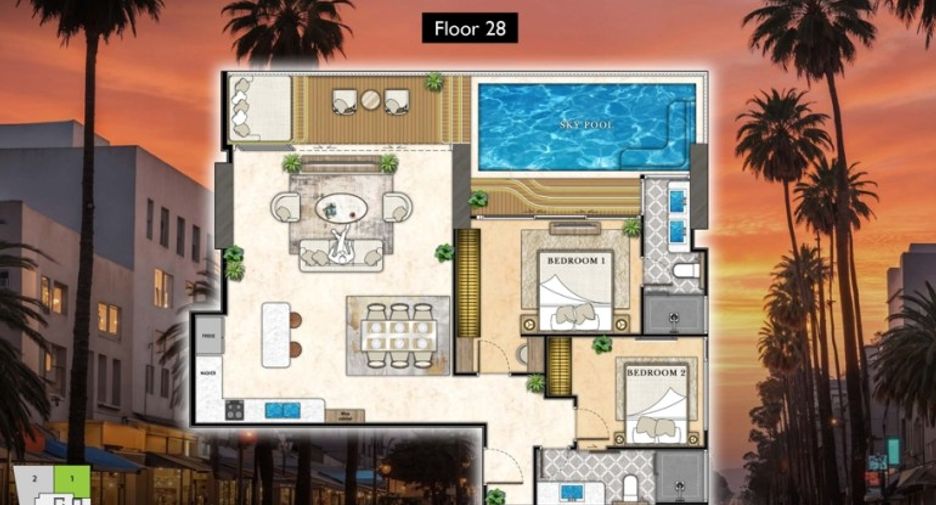 Wohnung zum Kauf mit 2 Zimmer in South Pattaya, Pattaya