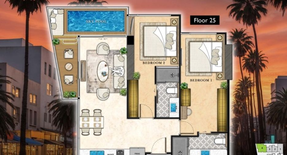 Wohnung zum Kauf mit 2 Zimmer in South Pattaya, Pattaya