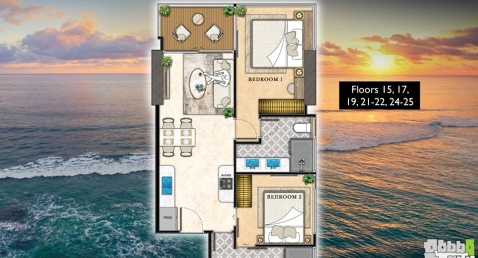 Wohnung zum Kauf mit 2 Zimmer in South Pattaya, Pattaya