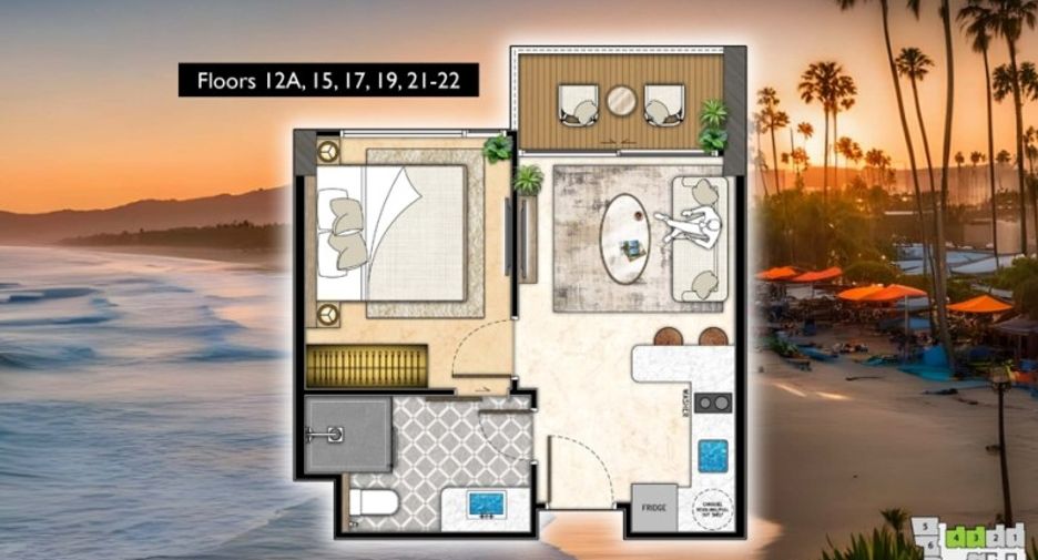 For sale 1 bed condo in Bang Lamung, Chonburi