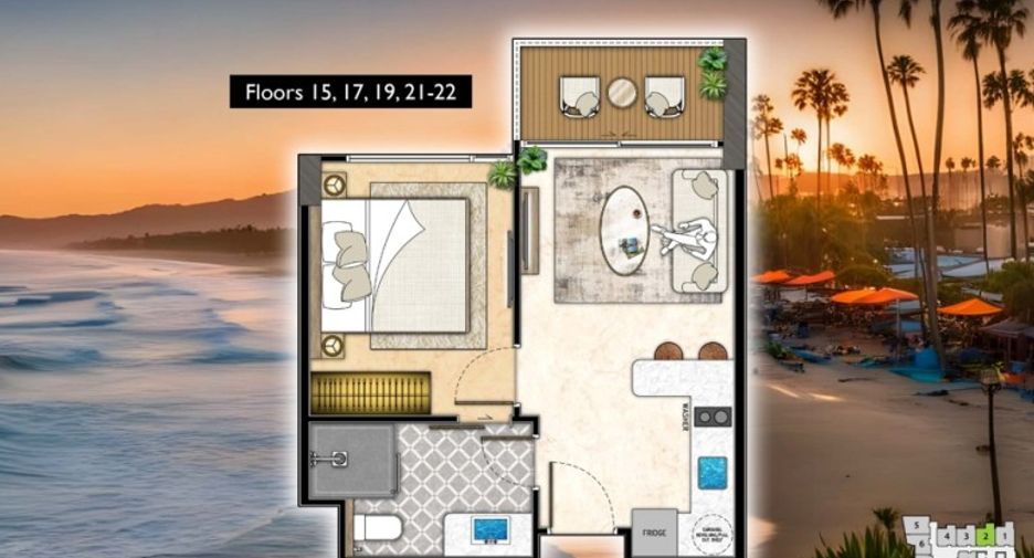 For sale 1 bed condo in Bang Lamung, Chonburi