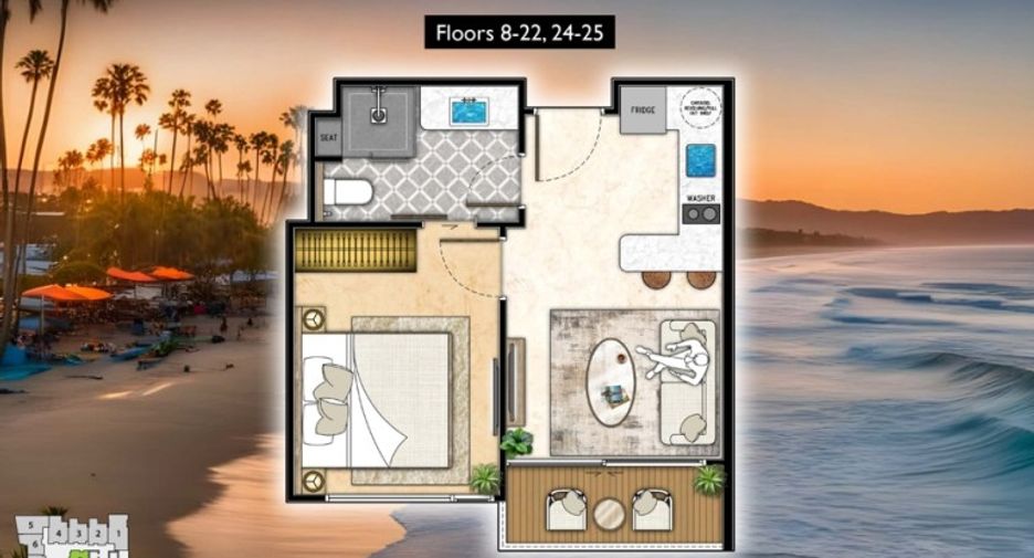 For sale 1 bed condo in Bang Lamung, Chonburi