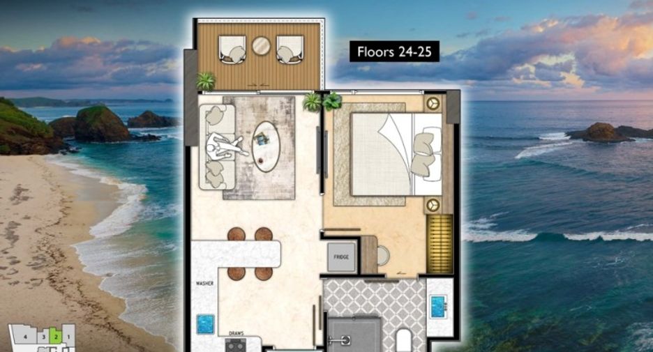 For sale 1 bed condo in Bang Lamung, Chonburi