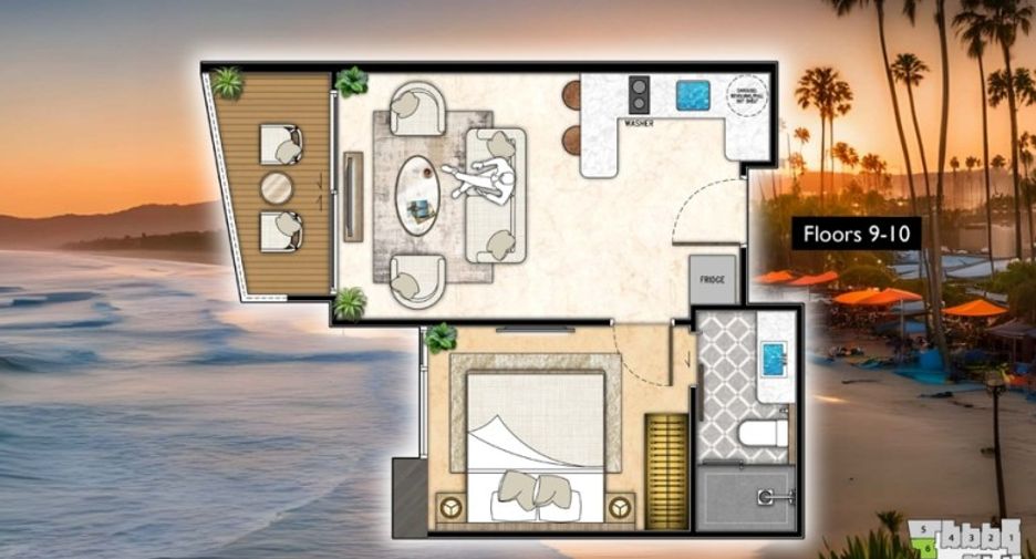 For sale 1 bed condo in Bang Lamung, Chonburi