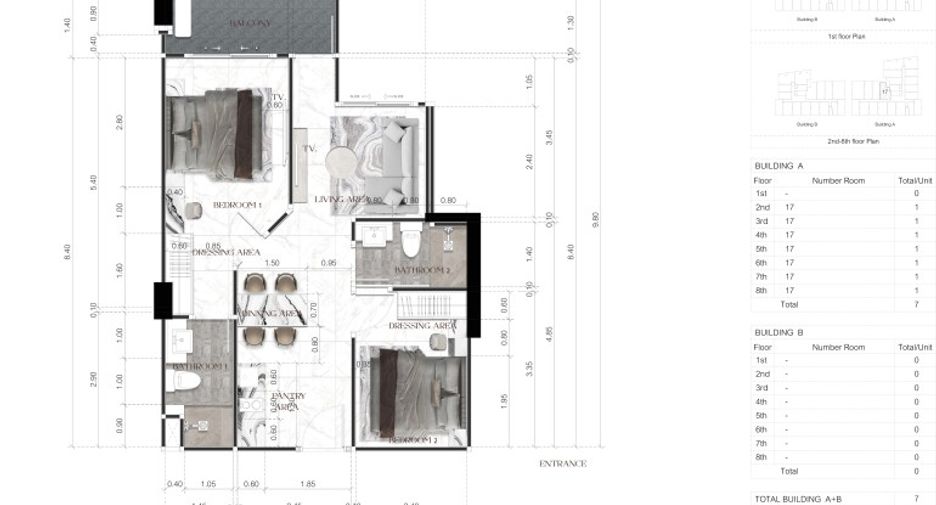 For sale 2 bedrooms condo in South Pattaya, Pattaya