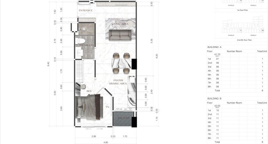 For sale 1 bed condo in South Pattaya, Pattaya