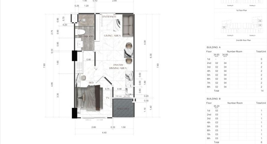 For sale 1 bed condo in South Pattaya, Pattaya