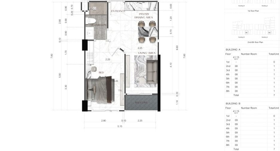 For sale 1 bed condo in South Pattaya, Pattaya