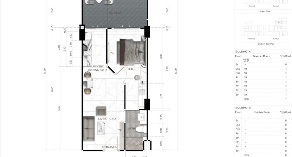 For sale 1 bed condo in South Pattaya, Pattaya