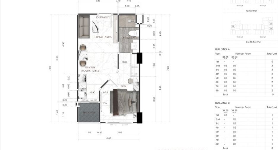 For sale 1 bed condo in South Pattaya, Pattaya