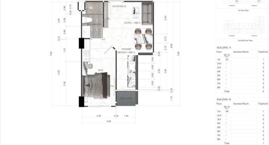 For sale 1 bed condo in South Pattaya, Pattaya