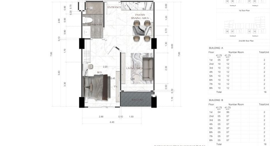 For sale 1 bed condo in South Pattaya, Pattaya