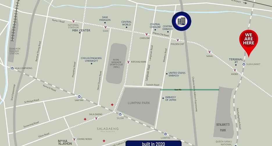 For sale 1 bed condo in Pathum Wan, Bangkok