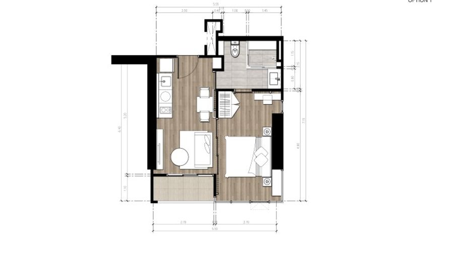 Wohnung zum Kauf mit 1 Zimmer in Bang Lamung, Chonburi