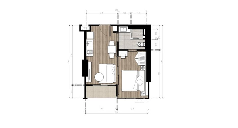 Wohnung zum Kauf mit 1 Zimmer in Bang Lamung, Chonburi
