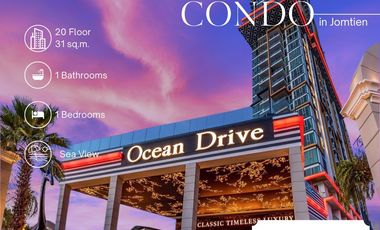 For sale 1 bed condo in Jomtien, Pattaya