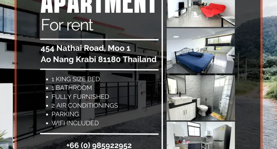 For rent 1 bed townhouse in Mueang Krabi, Krabi