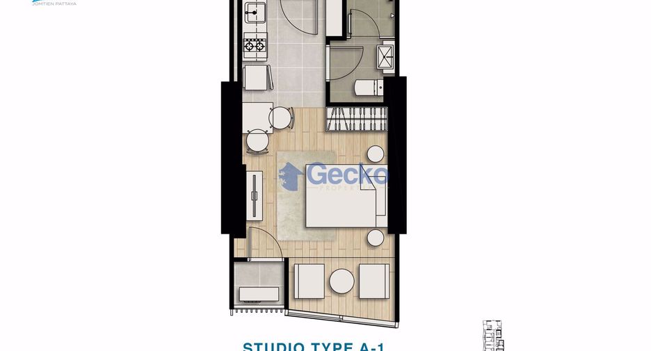 For sale 1 Beds condo in Jomtien, Pattaya