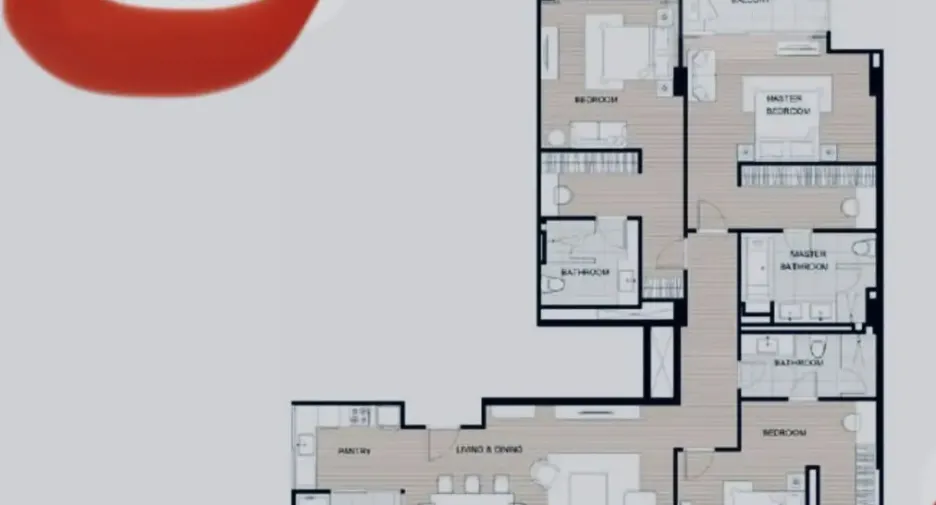 For rent and for sale 3 bedrooms condo in Sathon, Bangkok