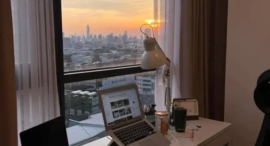 For rent studio condo in Huai Khwang, Bangkok