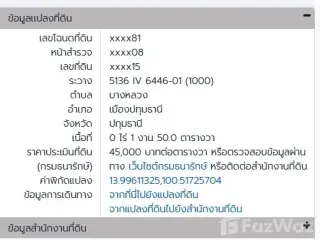 For sale land in Mueang Pathum Thani, Pathum Thani