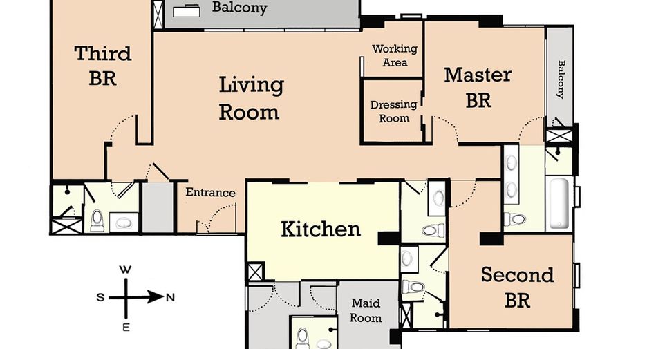 For rent 3 bedrooms condo in Watthana, Bangkok