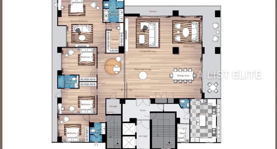 For rent 4 bedrooms condo in Sathon, Bangkok