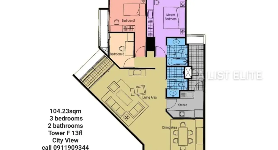 À vendre 2 chambres condo à Yan Nawa, Bangkok