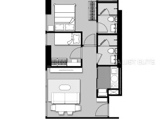 À vendre 2 chambres condo à Ratchathewi, Bangkok