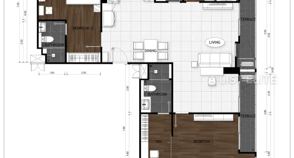 For rent 3 bedrooms condo in Mueang Samut Prakan, Samut Prakan
