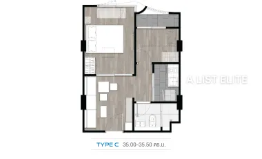 Продажа 1 кровать кондо в Пхра Кханонг, Бангкок
