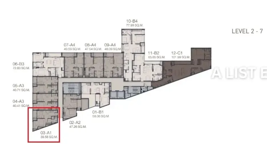 Condo en venta de 1 habitaciones en Khlong Toei, Bangkok