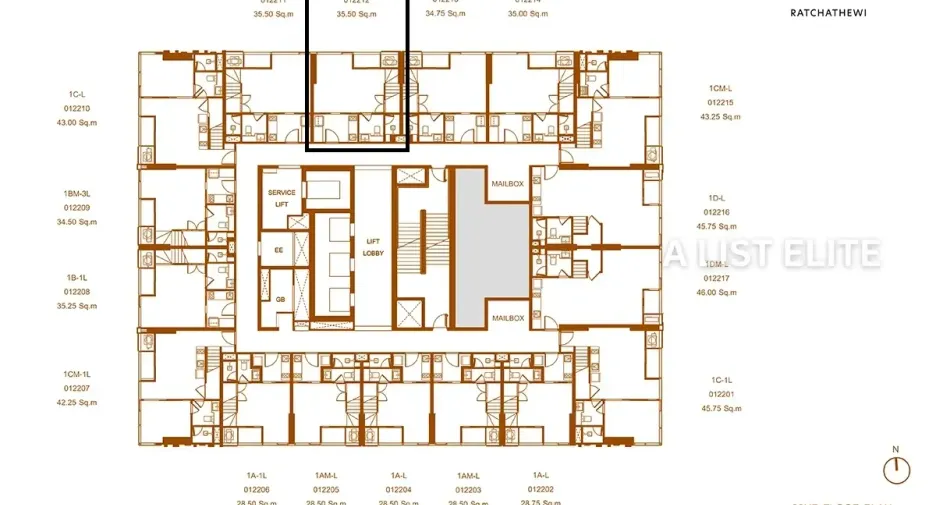 Wohnung zum Kauf mit 1 Zimmer in Ratchathewi, Bangkok