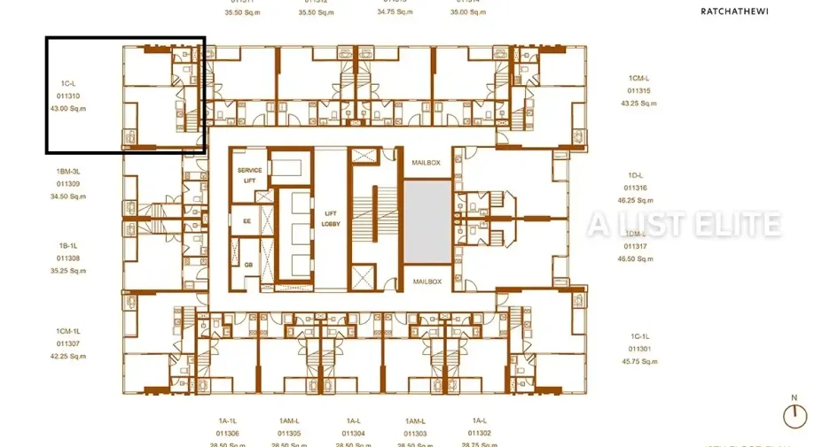 Wohnung zum Kauf mit 2 Zimmer in Ratchathewi, Bangkok