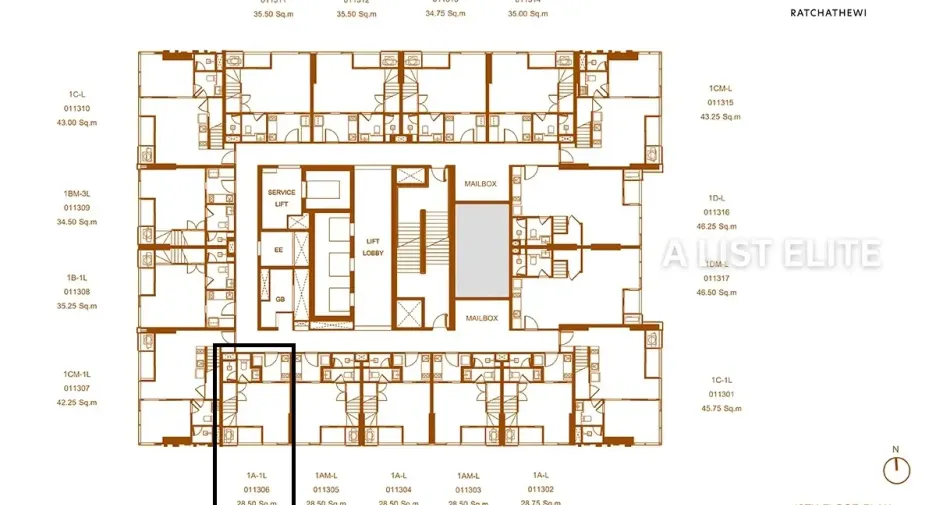 For sale 1 bed condo in Ratchathewi, Bangkok