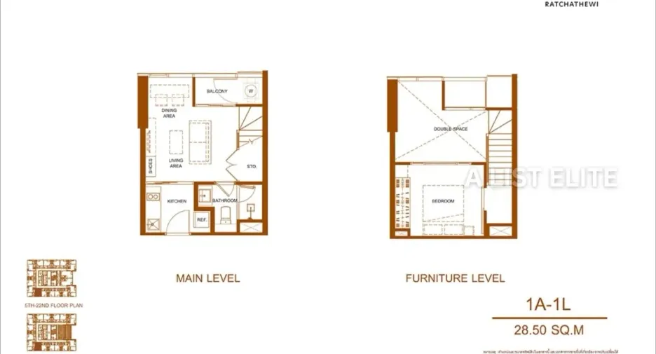 For sale 1 bed condo in Ratchathewi, Bangkok