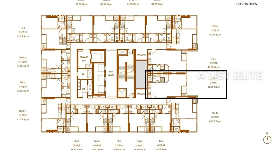 出售 2 卧室 公寓 在 Ratchathewi, 曼谷