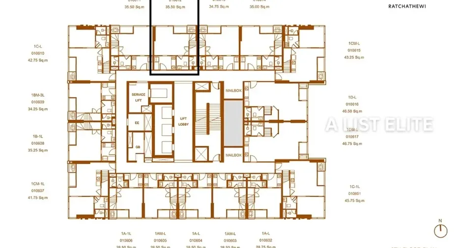 For sale 1 bed condo in Ratchathewi, Bangkok