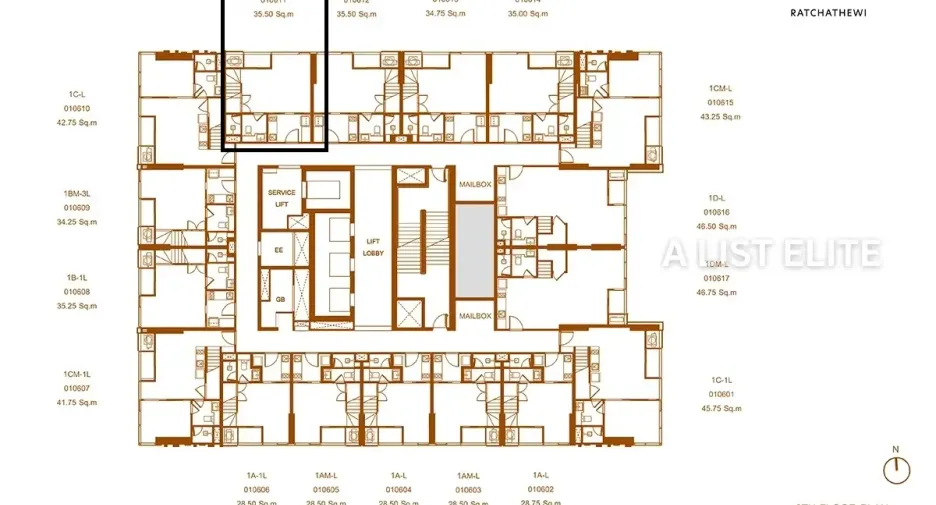 For sale 1 bed condo in Ratchathewi, Bangkok