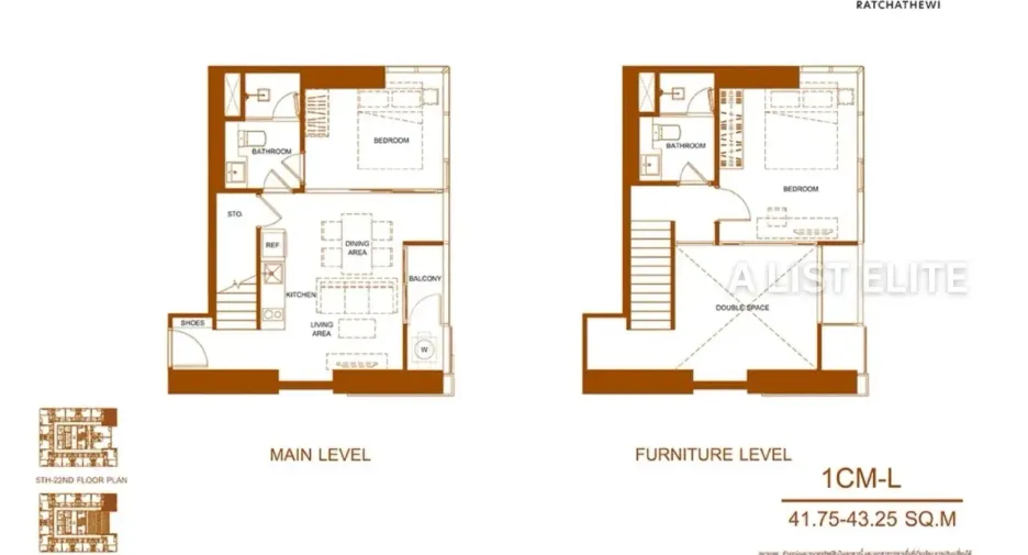 For sale 2 ベッドルーム condo in Ratchathewi, Bangkok
