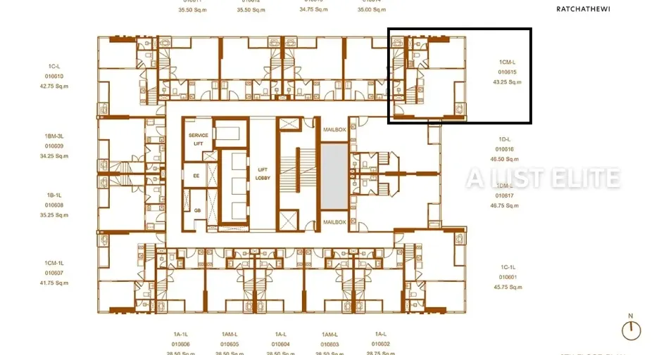 For sale 2 ベッドルーム condo in Ratchathewi, Bangkok