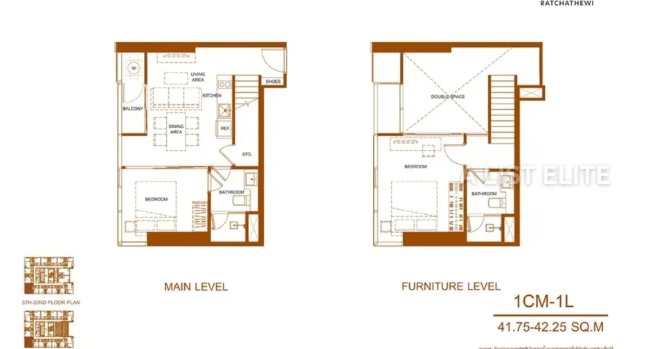 Wohnung zum Kauf mit 2 Zimmer in Ratchathewi, Bangkok