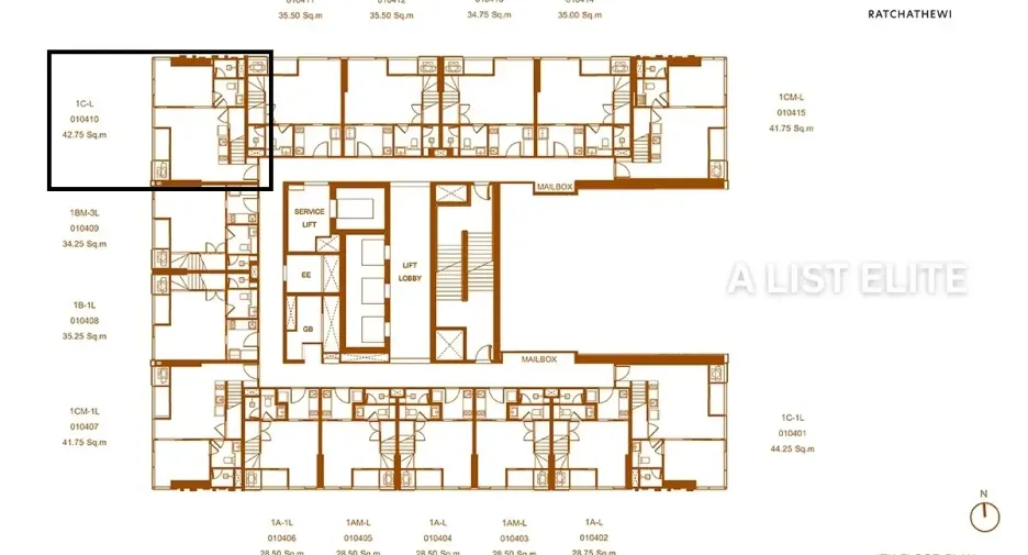 Wohnung zum Kauf mit 2 Zimmer in Ratchathewi, Bangkok