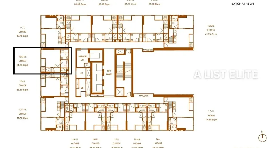For sale 1 Beds condo in Ratchathewi, Bangkok