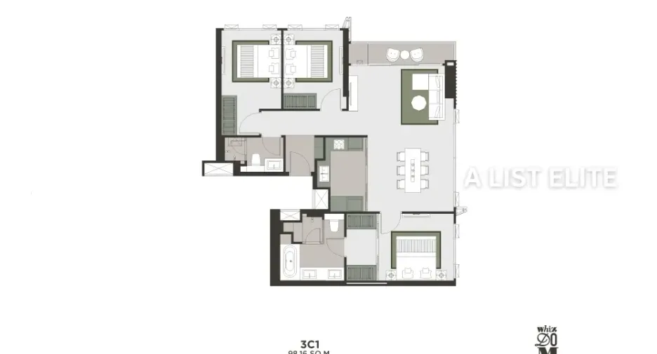 Wohnung zum Kauf mit 3 Zimmer in Bang Phli, Samut Prakan