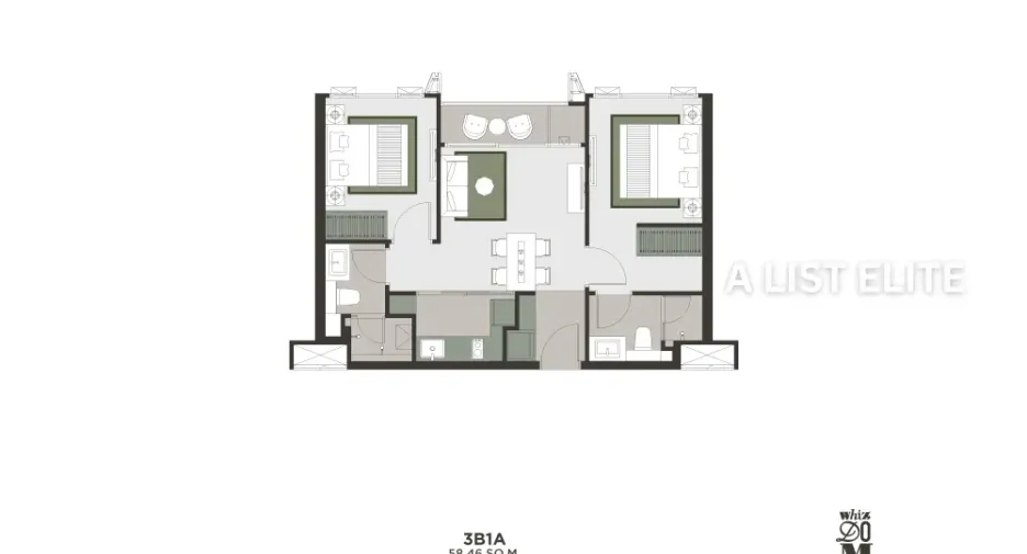 Wohnung zum Kauf mit 2 Zimmer in Bang Phli, Samut Prakan