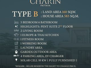 For sale 5 ベッドルーム house in Bang Lamung, Chonburi
