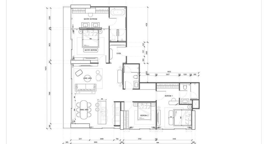 Wohnung zur Miete und zum Kauf mit 3 Zimmer in Watthana, Bangkok